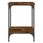 vidaXL Couchtisch Räuchereiche 40x40x55 cm Holzwerkstoff vidaXL Couchtisch Räuchereiche 40x40x55 cm Holzwerkstoff