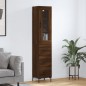 vidaXL Highboard Braun Eichen-Optik 34,5x34x180 cm Holzwerkstoff vidaXL Highboard Braun Eichen-Optik 34,5x34x180 cm Holzwerkstoff