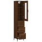 vidaXL Highboard Braun Eichen-Optik 34,5x34x180 cm Holzwerkstoff vidaXL Highboard Braun Eichen-Optik 34,5x34x180 cm Holzwerkstoff