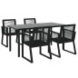vidaXL 5-tlg. Garten-Essgruppe Schwarz PVC Rattan vidaXL 5-tlg. Garten-Essgruppe Schwarz PVC Rattan