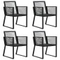 vidaXL 5-tlg. Garten-Essgruppe Schwarz PVC Rattan vidaXL 5-tlg. Garten-Essgruppe Schwarz PVC Rattan