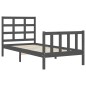 vidaXL Bettgestell mit Kopfteil Grau 90x190 cm Massivholz vidaXL Bettgestell mit Kopfteil Grau 90x190 cm Massivholz