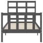 vidaXL Bettgestell mit Kopfteil Grau 90x190 cm Massivholz vidaXL Bettgestell mit Kopfteil Grau 90x190 cm Massivholz