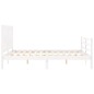 vidaXL Massivholzbett mit Kopfteil Weiß 160x200 cm vidaXL Massivholzbett mit Kopfteil Weiß 160x200 cm