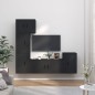 vidaXL 5-tlg. TV-Schrank-Set Schwarz Holzwerkstoff vidaXL 5-tlg. TV-Schrank-Set Schwarz Holzwerkstoff