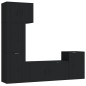 vidaXL 5-tlg. TV-Schrank-Set Schwarz Holzwerkstoff vidaXL 5-tlg. TV-Schrank-Set Schwarz Holzwerkstoff