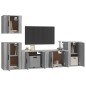 vidaXL 5-tlg. TV-Schrank-Set Grau Sonoma Holzwerkstoff vidaXL 5-tlg. TV-Schrank-Set Grau Sonoma Holzwerkstoff