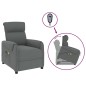 vidaXL Massagesessel mit Aufstehhilfe Dunkelgrau Stoff vidaXL Massagesessel mit Aufstehhilfe Dunkelgrau Stoff