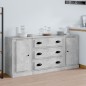 vidaXL Sideboards 3 Stk. Betongrau Holzwerkstoff vidaXL Sideboards 3 Stk. Betongrau Holzwerkstoff