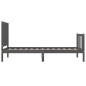 vidaXL Massivholzbett mit Kopfteil Grau 90x200 cm vidaXL Massivholzbett mit Kopfteil Grau 90x200 cm