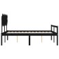 vidaXL Massivholzbett mit Kopfteil Schwarz 140x200 cm vidaXL Massivholzbett mit Kopfteil Schwarz 140x200 cm