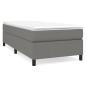 vidaXL Boxspringbett mit Matratze Dunkelgrau 90x190 cm Stoff vidaXL Boxspringbett mit Matratze Dunkelgrau 90x190 cm Stoff