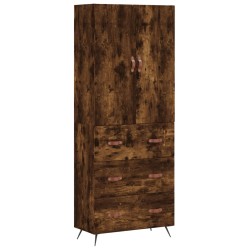vidaXL Highboard Räuchereiche 69,5x34x180 cm Holzwerkstoff