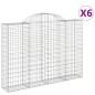 vidaXL Gabionen mit Hochbogen 6 Stk. 200x30x140/160cm Verzinktes Eisen vidaXL Gabionen mit Hochbogen 6 Stk. 200x30x140/160cm Verzinktes Eisen