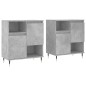 vidaXL Sideboards 2 Stk. Betongrau Holzwerkstoff vidaXL Sideboards 2 Stk. Betongrau Holzwerkstoff