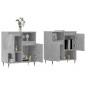 vidaXL Sideboards 2 Stk. Betongrau Holzwerkstoff vidaXL Sideboards 2 Stk. Betongrau Holzwerkstoff