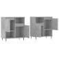 vidaXL Sideboards 2 Stk. Betongrau Holzwerkstoff vidaXL Sideboards 2 Stk. Betongrau Holzwerkstoff