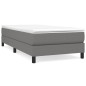 vidaXL Boxspringbett mit Matratze Dunkelgrau 100x200 cm Stoff vidaXL Boxspringbett mit Matratze Dunkelgrau 100x200 cm Stoff