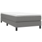 vidaXL Boxspringbett mit Matratze Dunkelgrau 100x200 cm Stoff vidaXL Boxspringbett mit Matratze Dunkelgrau 100x200 cm Stoff