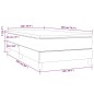 vidaXL Boxspringbett mit Matratze Dunkelgrau 100x200 cm Stoff vidaXL Boxspringbett mit Matratze Dunkelgrau 100x200 cm Stoff