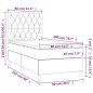 vidaXL Boxspringbett mit Matratze Dunkelblau 80x200 cm Samt vidaXL Boxspringbett mit Matratze Dunkelblau 80x200 cm Samt