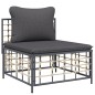 vidaXL 3-tlg. Garten-Lounge-Set mit Kissen Anthrazit Poly Rattan vidaXL 3-tlg. Garten-Lounge-Set mit Kissen Anthrazit Poly Rattan