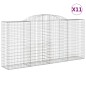 vidaXL Gabionen mit Hochbogen 11 Stk 300x50x140/160cm Verzinktes Eisen vidaXL Gabionen mit Hochbogen 11 Stk 300x50x140/160cm Verzinktes Eisen