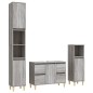 vidaXL 3-tlg. Badmöbel-Set Grau Sonoma Holzwerkstoff vidaXL 3-tlg. Badmöbel-Set Grau Sonoma Holzwerkstoff