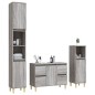 vidaXL 3-tlg. Badmöbel-Set Grau Sonoma Holzwerkstoff vidaXL 3-tlg. Badmöbel-Set Grau Sonoma Holzwerkstoff