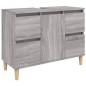 vidaXL 3-tlg. Badmöbel-Set Grau Sonoma Holzwerkstoff vidaXL 3-tlg. Badmöbel-Set Grau Sonoma Holzwerkstoff
