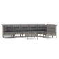 vidaXL 9-tlg. Garten-Lounge-Set mit Kissen Grau Poly Rattan vidaXL 9-tlg. Garten-Lounge-Set mit Kissen Grau Poly Rattan