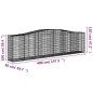 vidaXL Gabionen mit Hochbogen 15 Stk 400x50x100/120cm Verzinktes Eisen vidaXL Gabionen mit Hochbogen 15 Stk 400x50x100/120cm Verzinktes Eisen