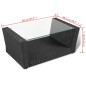4-tlg. Garten-Lounge-Set mit Auflagen Poly Rattan Schwarz 4-tlg. Garten-Lounge-Set mit Auflagen Poly Rattan Schwarz