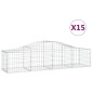 vidaXL Gabionen mit Hochbogen 15 Stk. 200x50x40/60 cm Verzinktes Eisen vidaXL Gabionen mit Hochbogen 15 Stk. 200x50x40/60 cm Verzinktes Eisen