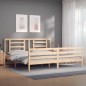 vidaXL Massivholzbett mit Kopfteil 200x200 cm vidaXL Massivholzbett mit Kopfteil 200x200 cm