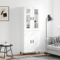 vidaXL Highboard Hochglanz-Weiß 69,5x34x180 cm Holzwerkstoff vidaXL Highboard Hochglanz-Weiß 69,5x34x180 cm Holzwerkstoff