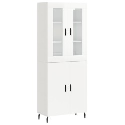 vidaXL Highboard Hochglanz-Weiß 69,5x34x180 cm Holzwerkstoff