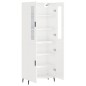 vidaXL Highboard Hochglanz-Weiß 69,5x34x180 cm Holzwerkstoff vidaXL Highboard Hochglanz-Weiß 69,5x34x180 cm Holzwerkstoff