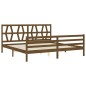vidaXL Massivholzbett mit Kopfteil Honigbraun 200x200 cm vidaXL Massivholzbett mit Kopfteil Honigbraun 200x200 cm