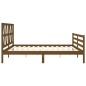vidaXL Massivholzbett mit Kopfteil Honigbraun 200x200 cm vidaXL Massivholzbett mit Kopfteil Honigbraun 200x200 cm
