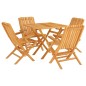 vidaXL 5-tlg. Garten-Essgruppe Massivholz Teak vidaXL 5-tlg. Garten-Essgruppe Massivholz Teak