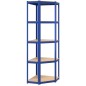 vidaXL Regale mit 5 Böden 5 Stk. Blau Stahl & Holzwerkstoff vidaXL Regale mit 5 Böden 5 Stk. Blau Stahl & Holzwerkstoff