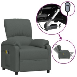 vidaXL Massagesessel Elektrisch Dunkelgrau Stoff