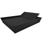 Outdoor-Lounge-Bett mit Polster Poly Rattan Schwarz Outdoor-Lounge-Bett mit Polster Poly Rattan Schwarz