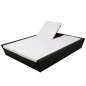 Outdoor-Lounge-Bett mit Polster Poly Rattan Schwarz Outdoor-Lounge-Bett mit Polster Poly Rattan Schwarz