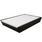 Outdoor-Lounge-Bett mit Polster Poly Rattan Schwarz Outdoor-Lounge-Bett mit Polster Poly Rattan Schwarz