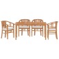 vidaXL 5-tlg. Garten-Essgruppe Massivholz Teak vidaXL 5-tlg. Garten-Essgruppe Massivholz Teak