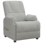 vidaXL Massagesessel Elektrisch Hellgrau Wildleder-Optik vidaXL Massagesessel Elektrisch Hellgrau Wildleder-Optik