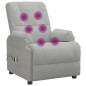 vidaXL Massagesessel Elektrisch Hellgrau Wildleder-Optik vidaXL Massagesessel Elektrisch Hellgrau Wildleder-Optik