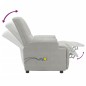 vidaXL Massagesessel Elektrisch Hellgrau Wildleder-Optik vidaXL Massagesessel Elektrisch Hellgrau Wildleder-Optik